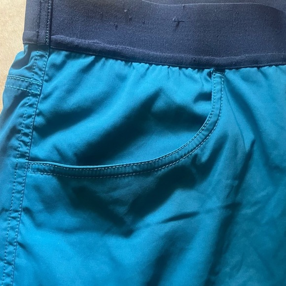 Marmot men’s teal blue pull on athletic stretch outdoor shorts size medium - Picture 3 of 5